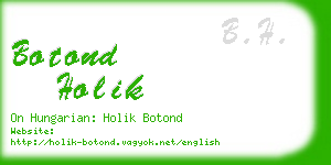 botond holik business card
